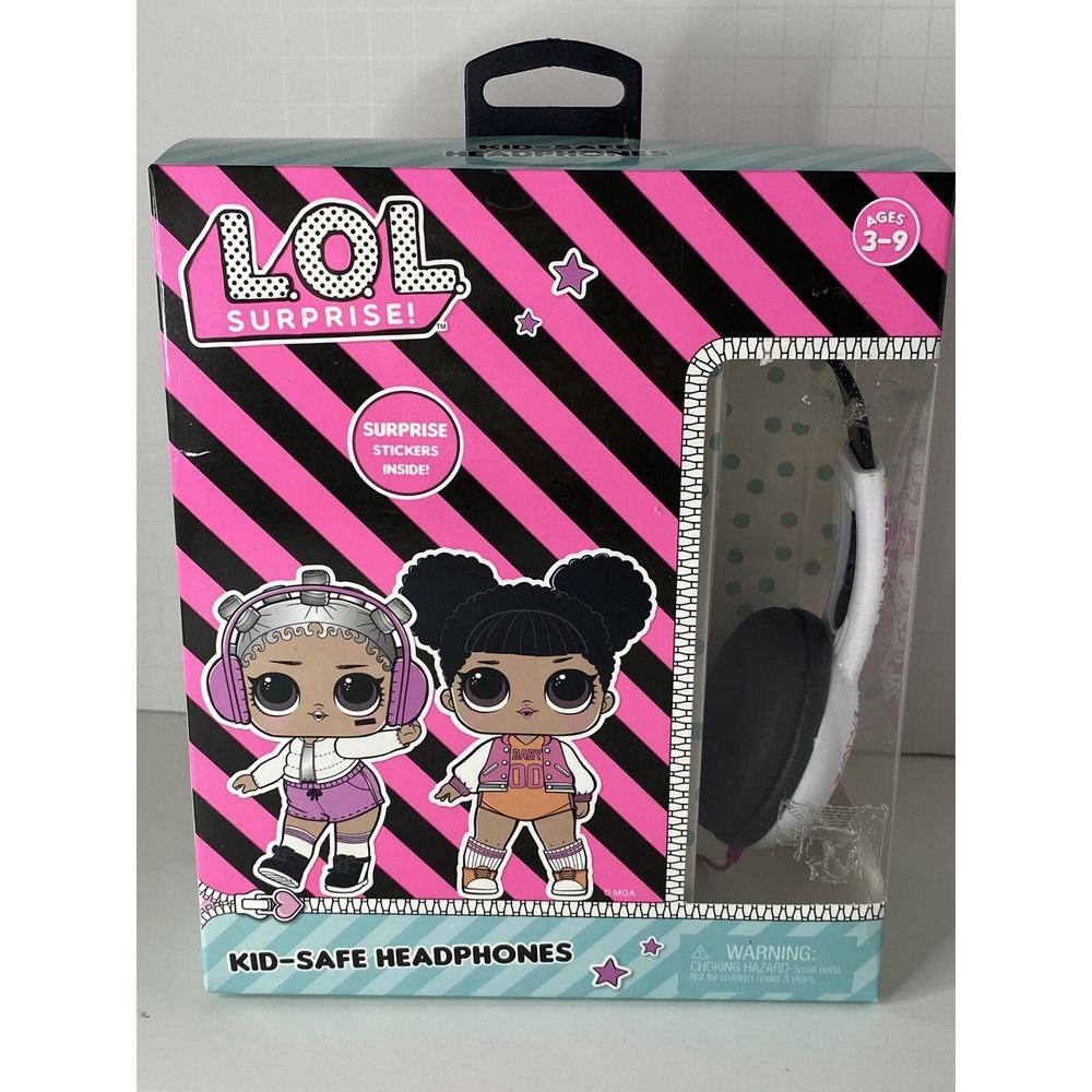 LOL Surprise Kid-Safe Headphones Over-Ear Volume Limiting Pink HP2-03136A-FD NIB